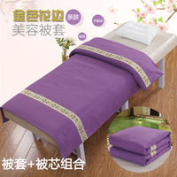 Beauty Salon Quilted Blanket Set with Duvet Cover and Core for Massage Beds, Thickened Winter/Spring Options