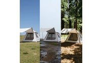 Quick Setup Inflatable Tent with Awning Heavy Duty Air Tent with Canopy Breathable Inflatable Cabin Spacious for Families