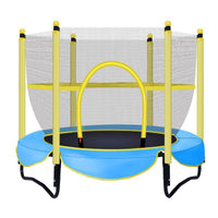 Kids Indoor Mini Trampoline with Safety Net for Home Use, Children's Bouncing Bed