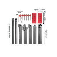 7 Pieces 12mm Shank Lathe Tool Kit Long Service Life for Machinists