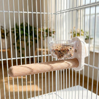 Parrot Perch Grinding Stand Rod, Straight Avian Stand with Sanded Surface to Grind Beak, Budgie Cockatiel Lovebird Paw Grinding Tool