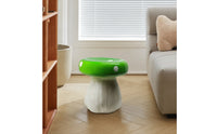 Mushroom Stool Sculptural Mushroom Seat Compact Stool with Woodgrain Texture for Living Room, Bedroom, Entryway