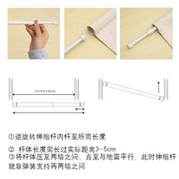 Fabric Half Door Curtain, Japanese Style Self-Adhesive Punch-Free Partition Drape for Kitchen Bedroom