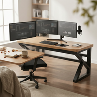 Computer Desk Thick Desktop Wood Computer Desk Sturdy Office Furniture for Students, Bedroom, Gaming