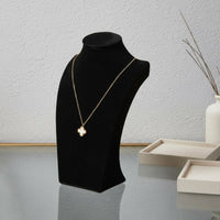Necklace Bust Display Stand Solid Wood Base Necklace Display Bust Elegant Design Mannequin Neck Stand for Vendors