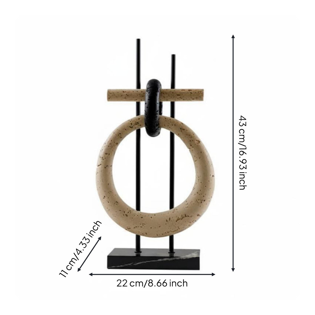 Minimalist Aesthetic Desk Decor Minimalist Geometric Loop Contemporary Design Loop Sculpture for Living Room, Showroom