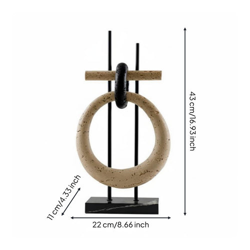 Minimalist Aesthetic Desk Decor Minimalist Geometric Loop Contemporary Design Loop Sculpture for Living Room, Showroom