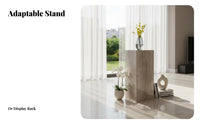 Multi-Level Round Display Rack Light Luxury Aesthetic Plant Pedestal Easy Assembly Movable Casters for Homeowners, Balcony
