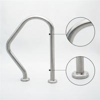 Floor-Mounted Pool Ladder Handrail Heavy Duty Pool Handrail Long-Lasting Safety Grab Bar Stable for Backyard Pools