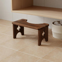 Toilet Stool Sturdy Wood Toilet Pedal Bathroom Footrest Long-Lasting Wooden Squatting Stool Easy to Clean for Children