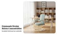 Ergonomic Design Mesh rear Sled Base Chair assistance Sled Base Armchair Padded Seat Office Furniture Easy to Assemble for Students, Home Users, Conference Attendees, Study, Bedroom, Reception Area, Waiting Room