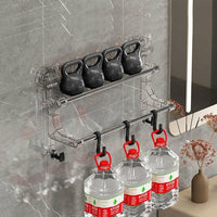 Closet and Bathroom Towel Bar with Hanging Rack, Stainless Steel Double Bar Wall Mounted Design for Apartment Living