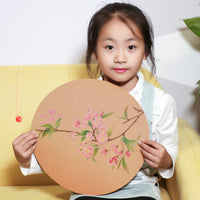 ZhongSheng Art Round Kraft Sketch Paper for Colored Pencils and Oil Pastels, Thick Cardstock