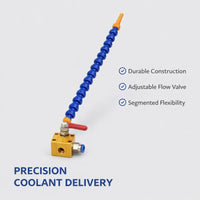 Mist Coolant Lubrication Spray System, CNC Lathe Water Cooling System, Engraving #variant:Ball Valve Quick Connect Round Head Water Spray Tube
