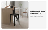 Stackable Square Stool Nordic Design Stackable Wooden Stool Space-Saving