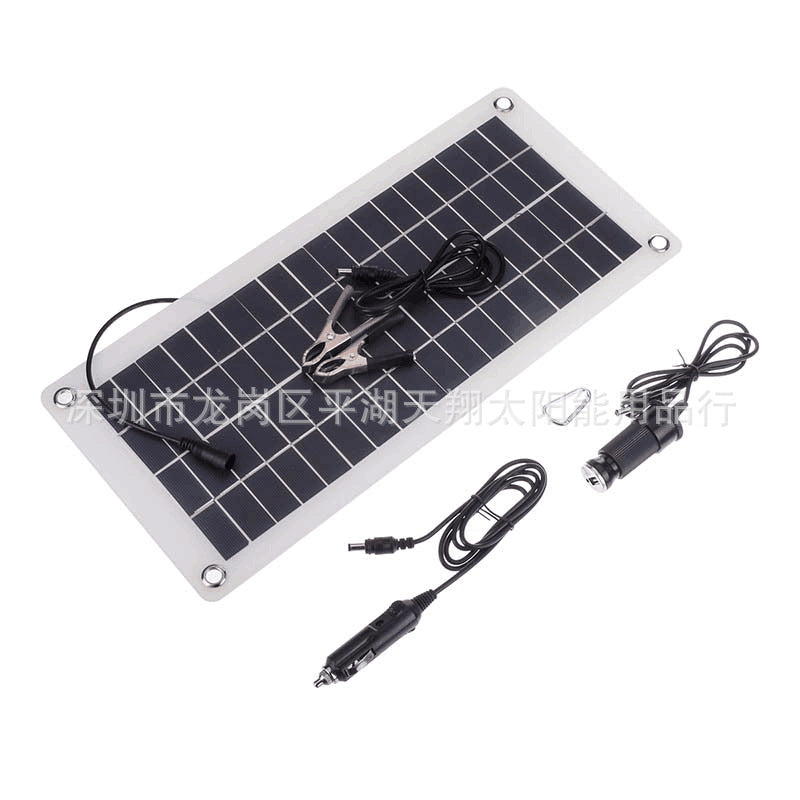 12W Portable Solar Panel Charger for Car and Mobile Devices