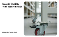 Locking Wheels Anti-Static Workbench Heavy Duty Mobile Work Table Strong Load-Bearing Capacity Rolling Workspace Trolley Long-Lasting Steel Frame for Factory Workers, Technicians, Mechanics, Workspace Oratory, Cleanroom, Warehouse, Repair Shop