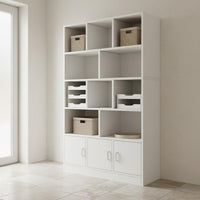 Multi-Tier Display Cabinet Sturdy Construction for Living Room, Study