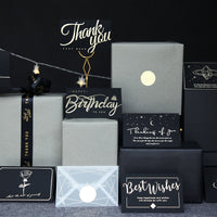 Creative Hot Stamping Black Business Greeting Cards for Birthdays and Thank You Notes
