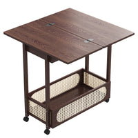 Foldable Side Table Sturdy Side Table with Storage Easy to Clean for Living Room