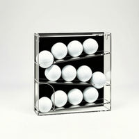 Display Box with Slanted Tracks Clear Golf Ball Display Box Space-Saving Golf Ball Holder for Collectors, Pro Shop
