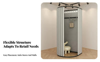 Easy Assembly Portable Fitting Room Long-Lasting Mobile Changing Booth Heavy Duty Frame Freestanding Dressing Room Spacious Interior for Clothing Shop Owners, Event Organizers, Shopping Malls, Trade Shows, Outdoor Markets, Photo Studio