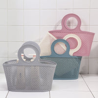 Portable Plastic Shower Caddy Basket with Handle for Bathroom Storage