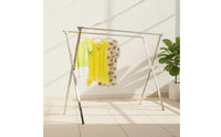 Foldable Clothes Drying Rack Telescopic Laundry Drying Rack Adjustable Clothes Airer Rust-Resistant for Balcony