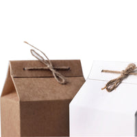 Kraft Paper Window Gift Box with Hemp Rope for Tea & Dried Goods