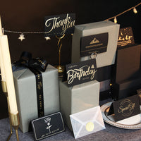 Creative Hot Stamping Black Business Greeting Cards for Birthdays and Thank You Notes