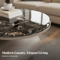 Movable with casters 2-Tier Oval Trolley Light Luxury Aesthetic Mobile Storage Modern Minimalist design Serving Cart space-saving Design for Apartment Dwellers, Interior Designers, Office Workers, Living Room, Bedroom, Kitchen, Balcony