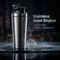 Stainless Bottle with Mixing Ball, 304 Food Grade Metal Powder Mixer, Double Layer Insulation for Fitness Enthusiast