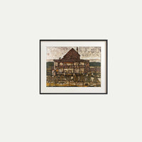中古风入户玄关高级感装饰画小众艺术版画民宿酒店轻奢大白墙挂画
