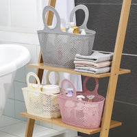 Portable Plastic Shower Caddy Basket with Handle for Bathroom Storage