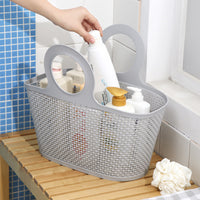 Portable Plastic Shower Caddy Basket with Handle for Bathroom Storage