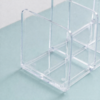 Clear Acrylic Bookends, Non-Slip Dividing Book End for Shelves, Matte Desktop Book Holder for Students & Office