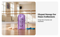 Dance Footwear Pouch Soft Material Drawstring Dance Pouch Portable Storage Bag for Dancers, Girls, Travel