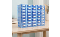 Plastic Desktop Storage Cabinet with 40 Drawers Transparent Parts Cabinet with Clear Drawers Compact Desktop Drawer Organizer Sturdy for Workspace