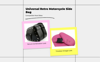 Waterproof PU leather motorcycle saddlebag