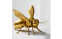 Bee Figurine Gold-Colored Resin Bee Figurine Detailed Form