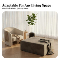 Nordic aesthetic Square Upholstered Pouf Multi-Functional Small Stool Space-Saving Footrest Thick padding for Shop Owners, Homeowners, onice Workers, Entryway, Bedroom, Retail shop, Walk-in Closet