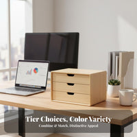 Desktop Drawer Unit Minimalist Design Stackable Drawer Box Eliminates Clutter