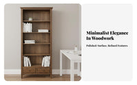 USA-inspired design 5-Tier Open bookshelf assembly-freestanding bookshelf Large Capacity Storage Furniture Multi-Functional for Book Lovers, Office Workers, Homeowners, Study Room, Bedroom
