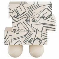 Small Nightstand Wabi-Sabi aesthetic Amorphous Side Table Hand-Painted Finish