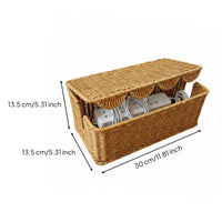 Rattan Design Power Strip Cover Heat-Dissipating for Office, Living Room