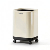 Trash Can with Wheels Compact Rolling Wastebasket Open-Top for Bedroom, Bathroom