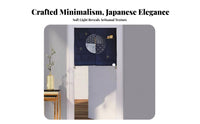 Noren Curtain tranquil design Split Panel Noren Includes Telescopic Rod for Homeowners