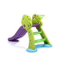 Kids Indoor Outdoor Plastic Slide with Base, Small Foldable Wavy Slide for Home Play
