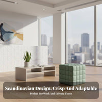Upholstered Cube Seat Nordic aesthetic sectional Sofa Block Shape for Business Owners
