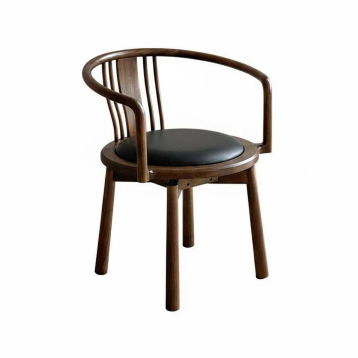 Wheeled Wooden Study Chair Curved spinerest Household Furniture for Professionals